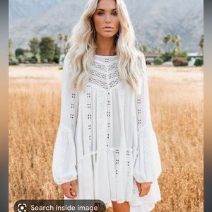 FREE PEOPLE KISS KISS EMBROIDERED TUNIC